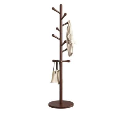 Imagem de Hhsdyl Cabideiro Portátil Suspenso, Cabide Madeira Robusto para Quarto, Lavandaria e Sala, para Chapéus, Casacos e Bolsas,Walnut,C