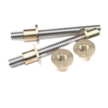 Imagem de Parafuso de avanço T16 16 mm grafite de eixo linear 4/8/2/3 mm com comprimento de porca de latão 100 mm-600 mm Impressora 3D CNC haste trapezoidal (imagem 3 mm grafite 3 mm, 300 mm)