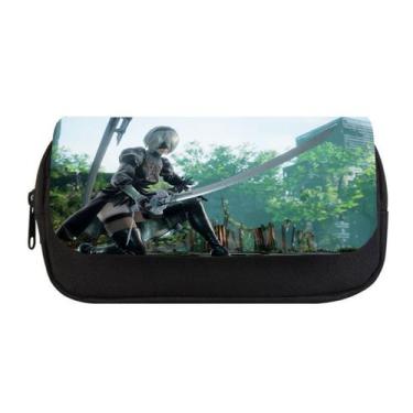 Imagem de Caixa de lápis Nier: bolsa de papelaria de grande capacidade Automatas
