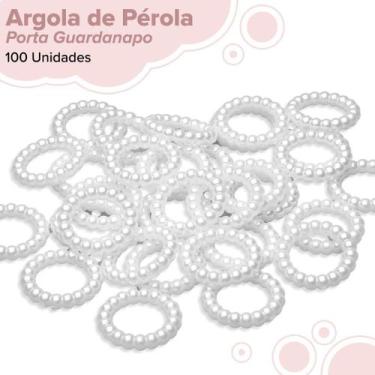 Imagem de Porta Guardanapo Argola De Pérola Diversos Tamanhos - Nybc, Branco - 1