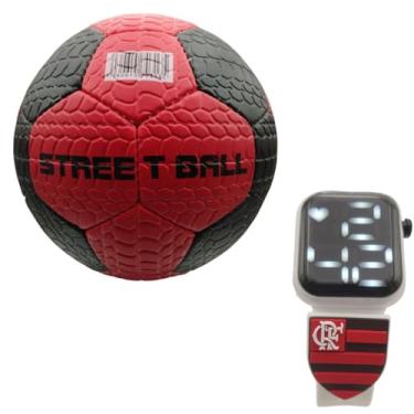Imagem de Kit Flamengo Bola Futebol Sintética Relógio Infantil Mengo 3