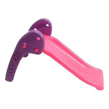 Imagem de Escorregador Baby Infantil com 2 degraus - Play Brinquedo (roxo com rosa)