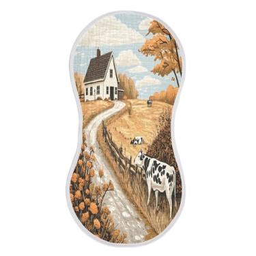 Imagem de xigua Old Farmhouse Conjunto de 1 panos para arrotar musselina para bebê, super macios e absorventes, roupas de arroto de algodão, presente de chá para recém-nascidos, bebês meninas e meninos