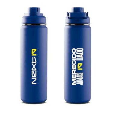 Imagem de Garrafa Térmica 700ml Aço Inox 24h Gelado Antivazamento Next10 - Azul