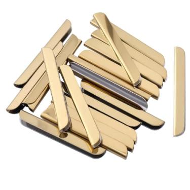 Imagem de CRASPIRE 20 peças de protetores de canto para caderno, capas de borda de livro, pequena liga dourada, papel vintage, 5 x 0,7 cm, clipes protetores de borda de metal para fichário, caderno, diário