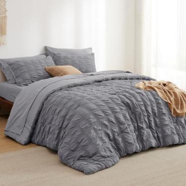 Imagem de Juego de ropa de cama Bedsure King Size 7 piezas con diseño a cuadros