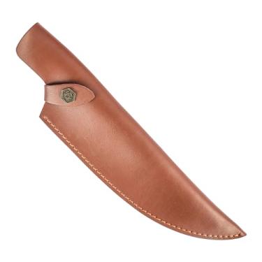 Imagem de XYJ Bainha de couro para faca de desossar de 25 cm protetores de borda protetor de lâmina cutelo facas de chef capa com cinto de laço para acampamento ao ar livre