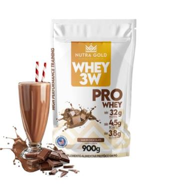 Imagem de Whey Protein 3w Nutra Gold (32g Proteina)900g Chocolate Refil