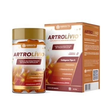 Imagem de Colágeno Tipo 2 II, Vitamina D3 e K2 ARTROLÍVIO® 60 Cápsulas XGROWT BRASIL®