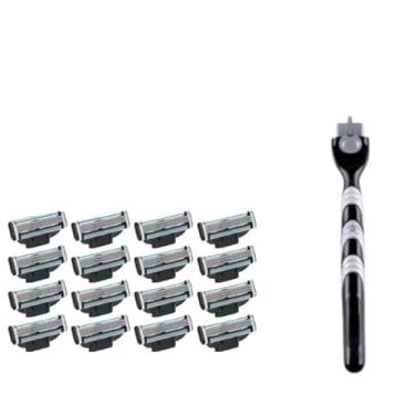 Imagem de Kit homens barbear depilação, barbeador manual(12 Laminas)