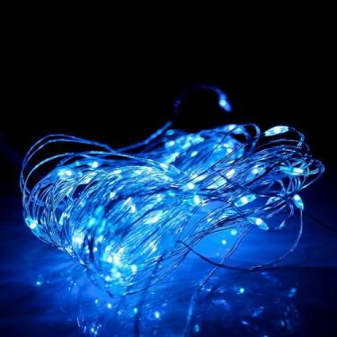 Imagem de Pisca Pisca LED 100 Lâmpadas Cordão Extensível 10 Metros Fio Crystal Transparente 8 Modos de Iluminação Branco Quente 110v (BRANCO QUENTE)