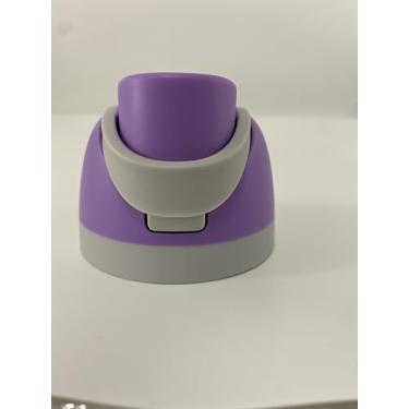 Imagem de Tampa de substituição para Owala Freesip, acessórios de tampa de substituição para Owala 473 g 680 g 947 g 1,134 g (roxo com branco)