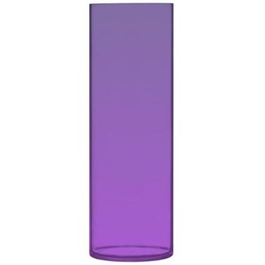Imagem de Vasos cilíndricos gradientes de orquídea escura violeta para centros de mesa, vaso de flores redondas, vasos personalizados exclusivos para decoração de casa, 30 cm x 9,9 cm