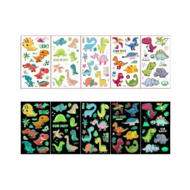 Imagem de Tatuagens Temporárias Brilhantes De Sereia, Unicórnio E Borboleta 5pcs