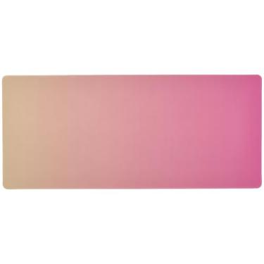Imagem de Tapete gradiente rosa para mesa antiderrapante, mouse pad grande para jogos, 90 x 40 cm, superfície lisa para controle de precisão