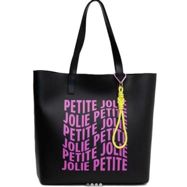 Imagem de Bolsa Shopper Petite jolie Amalfi Preta PJ11341 Ombro - Nova