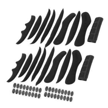 Imagem de Luqeeg Conjunto de Esponja Macia de Substituição para Forro de Capacete de Bicicleta Elétrica para Forro de Capacete de Ciclismo Confortável para Adultos, Preto, 2 Conjuntos para Uso Multifuncional