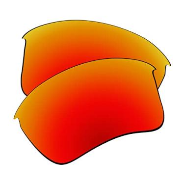 Imagem de EZReplace Lentes de reposição para óculos de sol Oakley Flak Jacket XLJ (lentes polarizadas) – Serve para armação Oakley Flak Jacket XLJ (vermelho fogo)