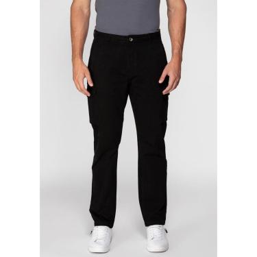 Imagem de Calça Cargo de Sarja Preto-Masculino