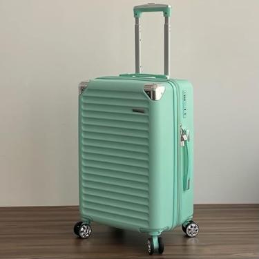Imagem de Mala de Bordo ABS 10kg 17” a 21” Polegadas Mala de Viagem com Rodinhas 360° Cadeado Código (Verde-21”(14KG) Modelo-DDD333)