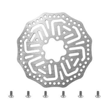 Imagem de KGRHJSA Disco de freio E-Scooter de 140 mm compatível com KUGOO G2 PRO/KUGOO M4 PRO Pastilha de disco de freio para scooter elétrica com 6 peças de parafusos