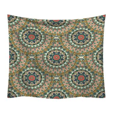 Imagem de Microtecido de parede de flores de mandala de tapeçaria 150x130cm