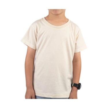 Imagem de Camiseta Infantil Unissex Lisa Manga Curta Tecido 100% Algodão Premium