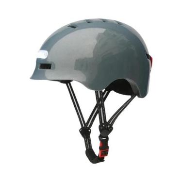 Imagem de Capacete De Bicicleta Adulto Com Luz Traseira LED Inteligente Para Hom