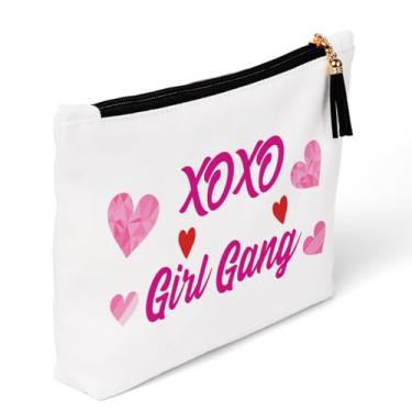 Imagem de QIBAJIU Galentines Day Bolsa de Maquiagem Presentes Decorações de Lembranças de Festa, XOXO, 9.4 x 6.9 x 1.9 inch, Xoxo