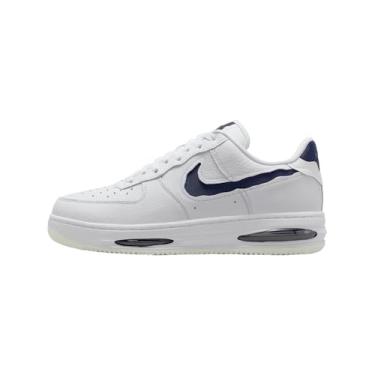 Imagem de Nike Tênis unissex Air Force 1 07, Branco/branco Summit, azul-marinho, 42