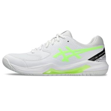Imagem de ASICS Tênis masculino Gel-Dedicate 8, Branco/Lime Burst, 46
