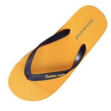 Imagem de Pantufas femininas modernas de inverno com sola grossa de pelúcia quente para conforto doméstico e antiderrapante, Amarelo, 35