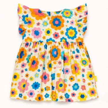 Imagem de Vestido de Calor Estampado para Bebês até 12 meses Tamanho:0-3mCor:flo