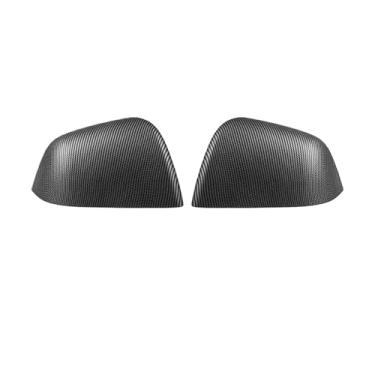 Imagem de Capa De Espelho Lateral Do Carro Capa De Espelho Retrovisor De Fibra De Carbono Tampas De Visão Traseira Compatível Com Tesla Model-3/y Juniper 2025(Matte Carbon)