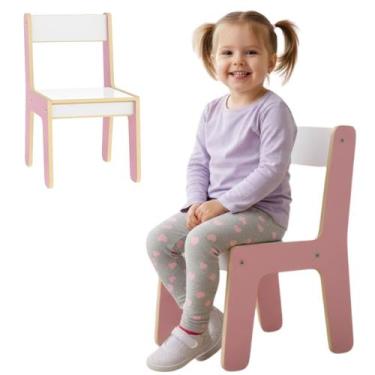 Imagem de Cadeirinha Infantil Montessori Menina Rosa Resistente Oferta - Junges