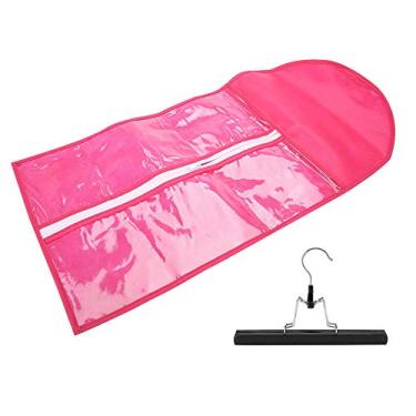 Imagem de Generic Saco de Armazenamento de Extensões de Cabelo Organizador Portátil para Clipe Em Tece Virgem de Cabelo Humano, Design de Fecho de Correr para Organização de Suprimentos Domésticos (Com cabide)