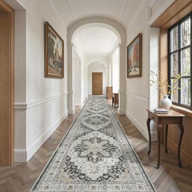 Imagem de Madane Tapete de corredor 7,5 x 50,8 cm – Tapete extralongo para corredores 6 m, antiderrapante, resistente a manchas, corredor para sala de estar, quarto, 6 metros, envelhecido, tapete para cozinha