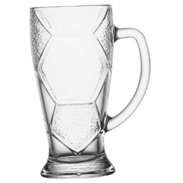 Imagem de iplusmile Caneca grande de vidro de cerveja com alça copo de cerveja multifuncional para eventos de futebol e festas para familiares e amigos