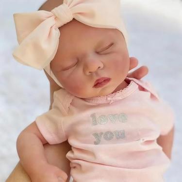 Imagem de Brastoy Bebê Reborn Boneca Silicone Sólido Suave Menina Original 48cm Pode Tomar Banho