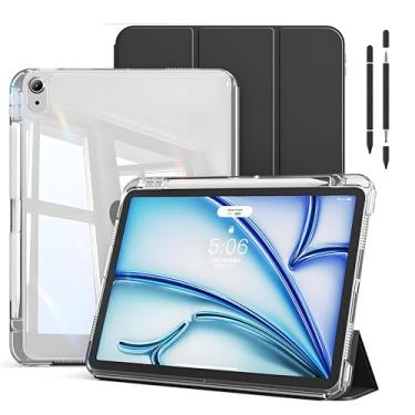 Imagem de Capa Smart Flip Para iPad Air 4a/5a/6a 10.9 / iPad Pro 11,Ranura para Caneta ，caneta stylus absorvente e adesivo coletor de poeira,Despertar/Suspender Automático (Preto)