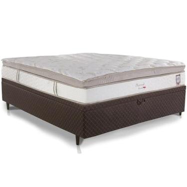 Imagem de Cama Box Baú Casal Herval Channel Bambu, 79x138x188 cm, Molas Ensacadas