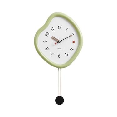 Imagem de Relógio de parede de cozinha moderno - número grande para relógios de parede para sala de estar, acessórios de cozinha, casa, quarto, escola, escritório - decoração branca/verde/preta (verde)