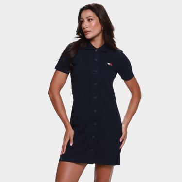 Imagem de Vestido Tommy Jeans Badge Pique Feminino-Feminino