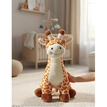 Imagem de Girafa De Pelúcia Fofo E Macio Presente Infantil Crianças Marrom - Gen