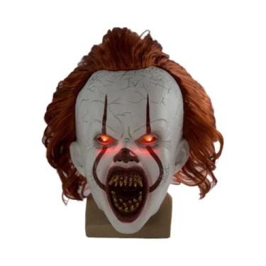 Imagem de Máscara De Látex LED Brilhante Do Coringa Pennywise Para Halloween, Co