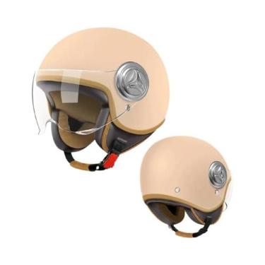 Imagem de Capacete De Motocicleta Retro Leve Unissex 3/4 Para Adultos - NONE, Ch