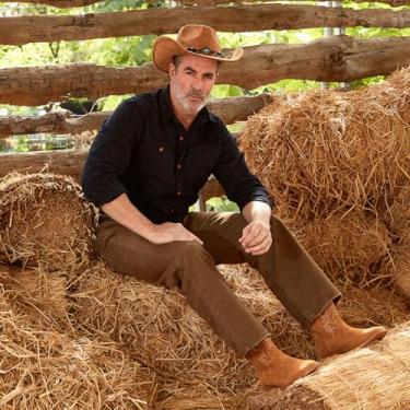 Imagem de IUV Botas de cowboy masculinas ocidentais de camurça antiderrapante biqueira quadrada clássica bordada, Amarelo, marrom, 38
