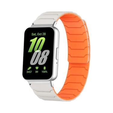 Imagem de Pulseira Magnética De Silicone Unissex Para Samsung Galaxy Fit 3 Acess