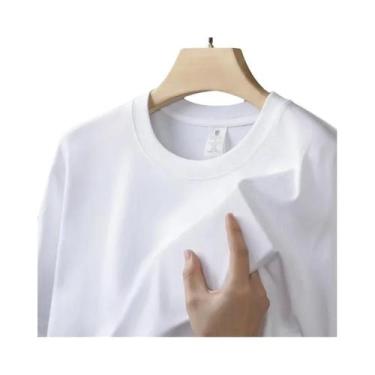 Imagem de Camiseta Masculina Oversized De Gola Redonda Grossa 230g, Manga Curta 