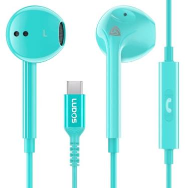 Imagem de Ludos Fones de ouvido ZENITH USB C para iPhone 17 16 15 Pro Max Plus Air iPad Pro Air, 2 anos de garantia, fones de ouvido USB-C para Samsung Galaxy S24 S23 Ultra S22 S21 S20 A55 A54, fones de ouvido